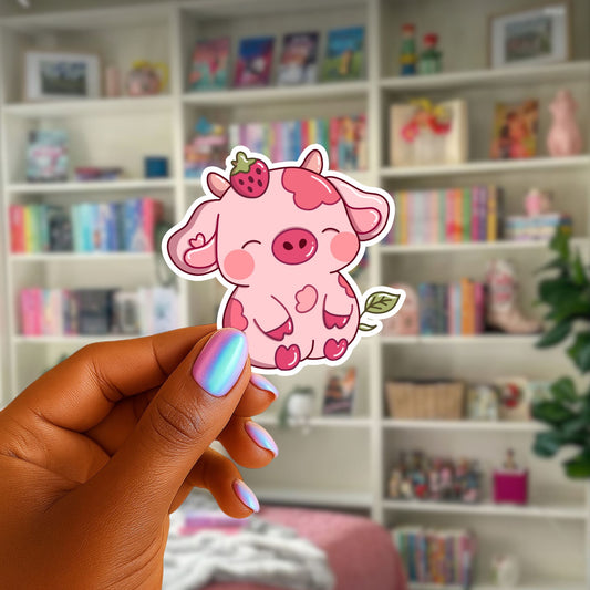 Kawaii Cow Sticker