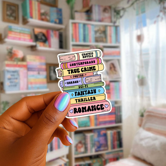 Book Stack Sticker